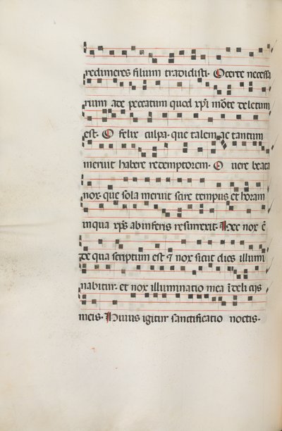 Missale: Fol. 155v: Musiikkia Exultetille, 1469 tekijältä Bartolomeo Caporali