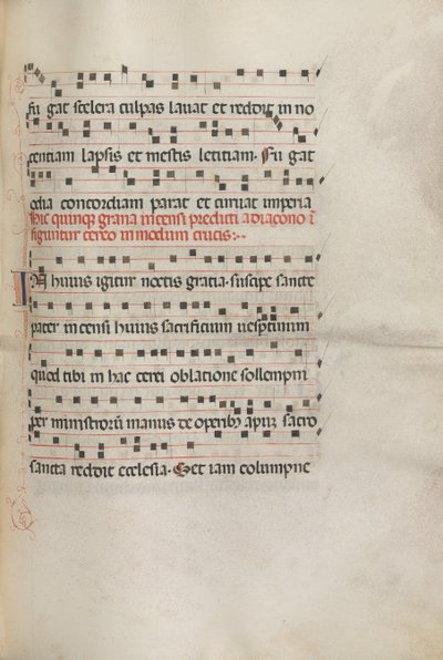 Missale: Fol. 156: Musiikkia Exultetille, 1469 tekijältä Bartolomeo Caporali