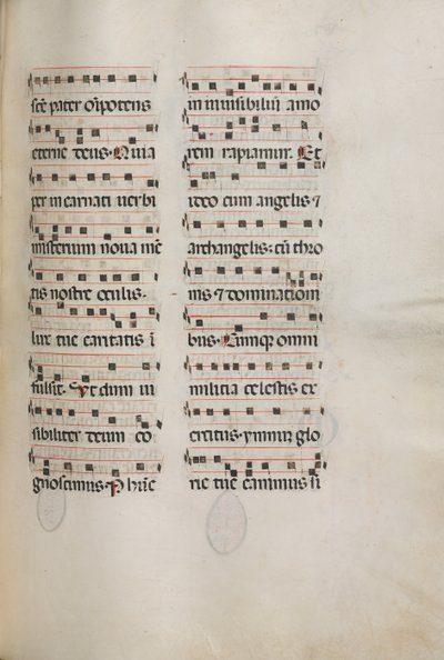 Missale: Fol. 177: Musiikkia erilaisiin tavallisiin rukouksiin, 1469. tekijältä Bartolomeo Caporali