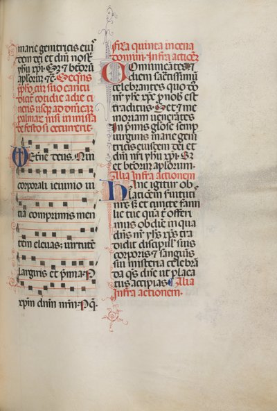 Missale: Fol. 178: Musiikkia erilaisiin tavallisiin rukouksiin, 1469. tekijältä Bartolomeo Caporali