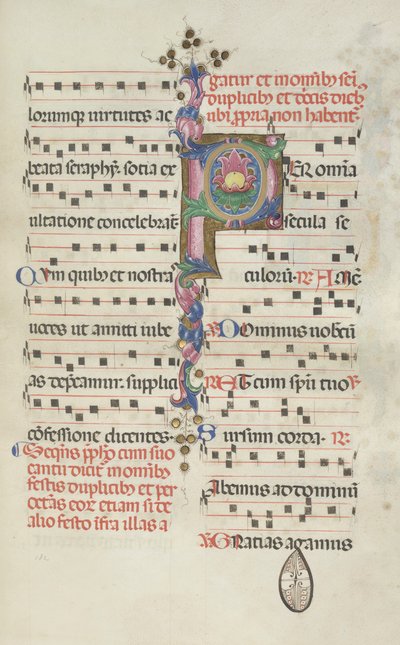 Missale: Fol. 184: Lehdet, 1469. tekijältä Bartolomeo Caporali