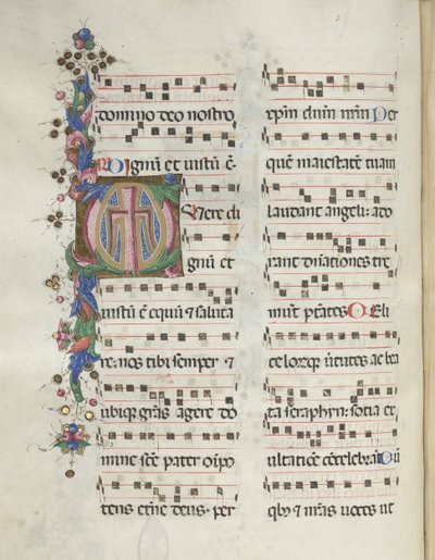 Missale: Fol. 184v: Risti, lehdet, 1469 tekijältä Bartolomeo Caporali