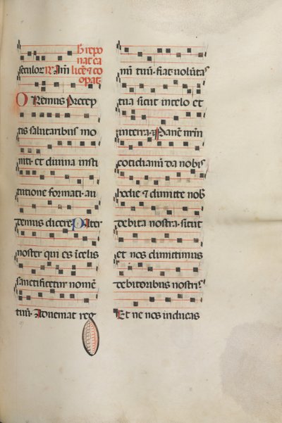Missale: Fol. 189: Musiikkia erilaisiin rukouksiin, 1469. tekijältä Bartolomeo Caporali
