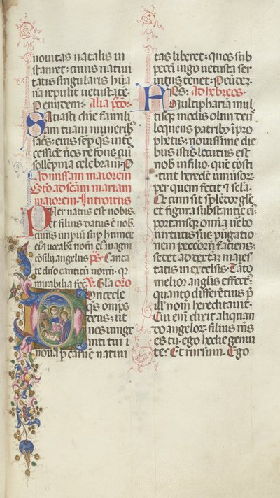 Missale: Fol. 22: Syntymä, 1469. tekijältä Bartolomeo Caporali