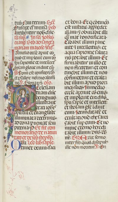 Missale: Fol. 25: Pyhä Johannes kotkan kanssa, 1469. tekijältä Bartolomeo Caporali