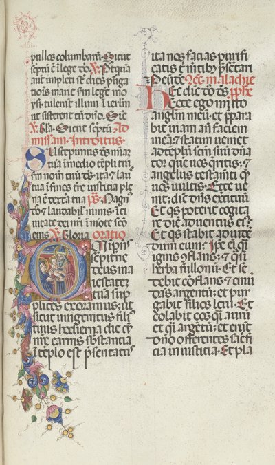 Missale: Fol. 270: Kristuksen esitys Simeonille, 1469. tekijältä Bartolomeo Caporali