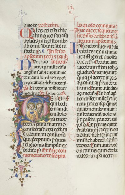 Missale: Fol. 290v: Pyhät Pietari ja Paavali, 1469. tekijältä Bartolomeo Caporali