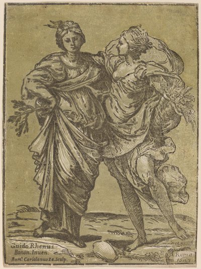 Rauhan ja yltäkylläisyyden liitto tekijältä Bartolomeo Coriolano after Guido Reni
