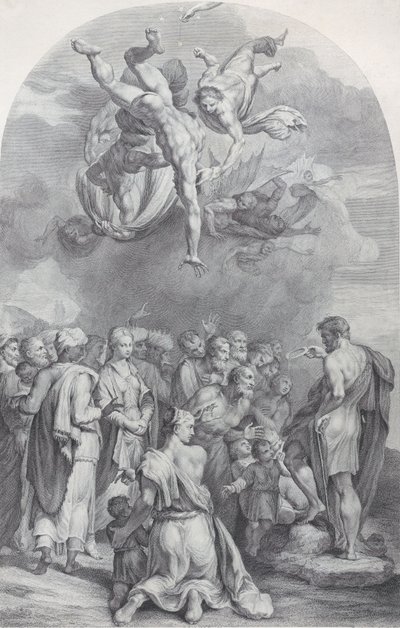 Levy 41: Pyhä Johannes Kastaja saarnaa suurelle ihmisjoukolle ja kastaa lapsia, 1756. Tekijät: Bartolomeo Crivellari, Gabriel Söderling. tekijältä Bartolomeo Crivellari, Gabriel Söderling