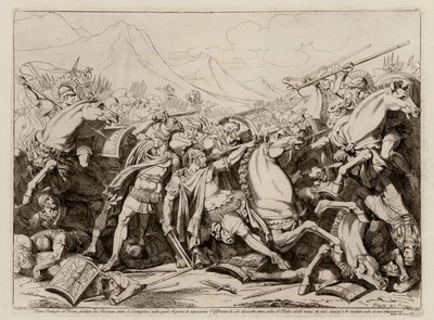 Ticinuksen taistelu, 218 eaa. (etsaus) tekijältä Bartolomeo Pinelli