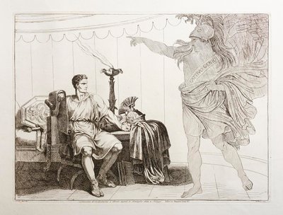 Caesarin haamu ilmestyy Brutukselle ennen Filippin taistelua tekijältä Bartolomeo Pinelli