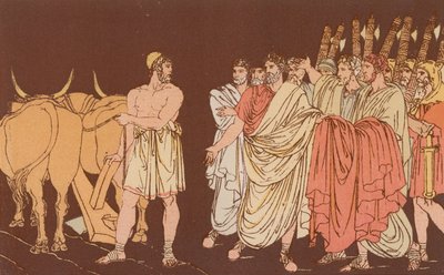 Cincinnatus kutsuttiin diktaattoriksi tekijältä Bartolomeo Pinelli