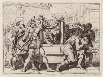 Ciceron kuolema, 43 eaa. (etsaus) tekijältä Bartolomeo Pinelli