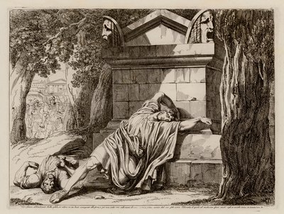 Gaius Gracchuksen kuolema tekijältä Bartolomeo Pinelli