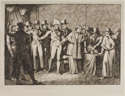 Pius VII. Ranskalaiset sieppasivat hänet yöllä 6. heinäkuuta 1809 tekijältä Bartolomeo Pinelli