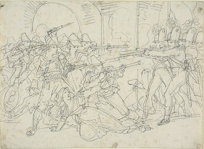 Tutkimus italialaisen rosvon Massaronin elämäntapahtumia varten tekijältä Bartolomeo Pinelli
