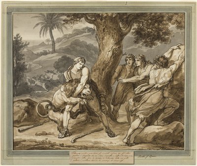Telemachus Battles the Lion, de Les aventures de Telemachus, llibre 2 finnès tekijältä Bartolomeo Pinelli