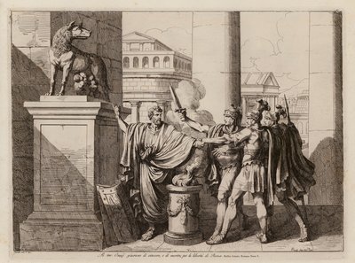 Horatiusten vala (etsaus) (etsaus) tekijältä Bartolomeo Pinelli