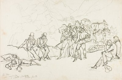 Postivaunuryöstö tekijältä Bartolomeo Pinelli