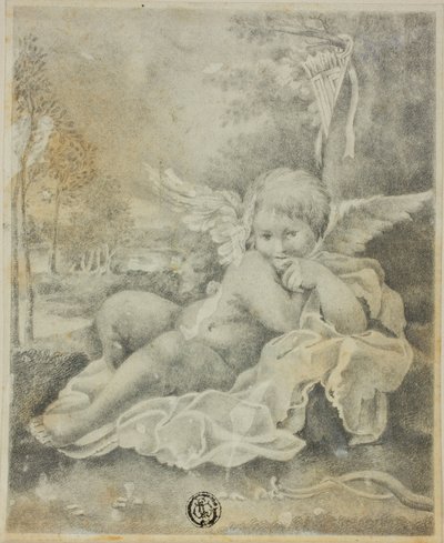 Amor maisemassa tekijältä Bartolomeo Schedoni