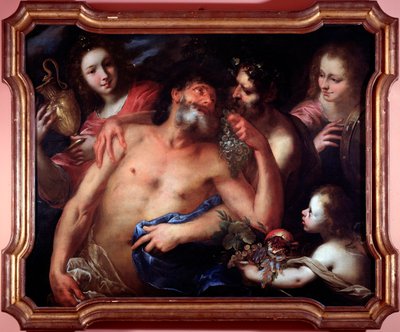 Drunken Silenus (öljy kankaalle tekijältä Bartolommeo Biscaino
