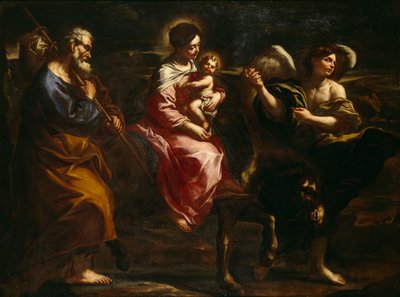 Fuga în Egipt (ulei pe pânză) finlandez tekijältä Bartolommeo Biscaino