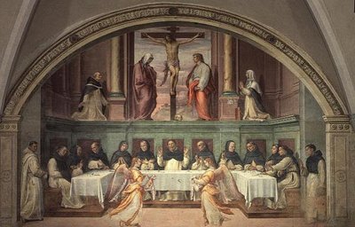 Ristiinnaulitseminen, San Marcon ruokasalista käsin tekijältä Bartolommeo Sogliani