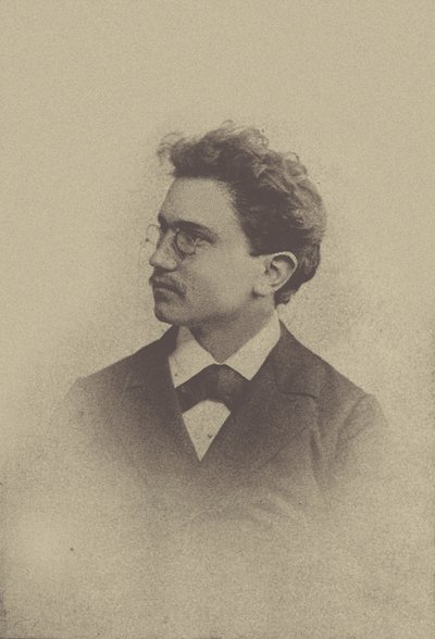 Muotokuva säveltäjä Hans Huberista 1852-1921, 1898. tekijältä Basel . Photo studio Taescher and