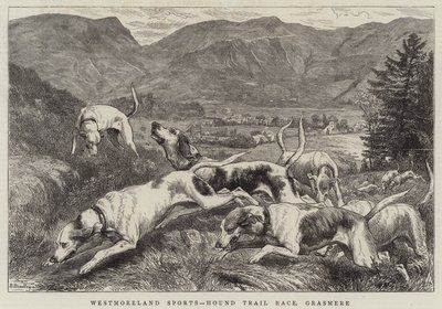 Westmoreland Sports, Hound Trial Race, Grasmere tekijältä Basil Bradley