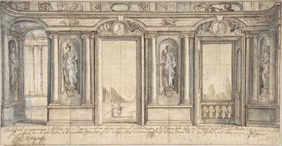 Suunnitelma maalattua seinäkoristetta varten Palazzo Massimo all