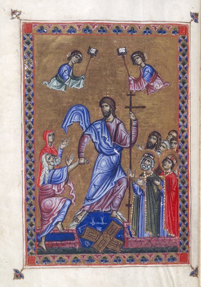 Egerton 1139, f.9v Harrowing of Hell, kuva 