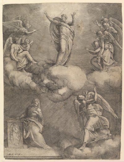 Ilmoitus, ennen vuotta 1557. tekijältä Battista Franco Veneziano