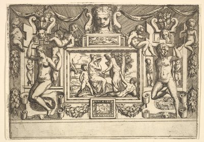 Nuori nainen juo kulhosta, vanha nainen seisoo hänen edessään..., noin. 1540-80. tekijältä Battista del Moro