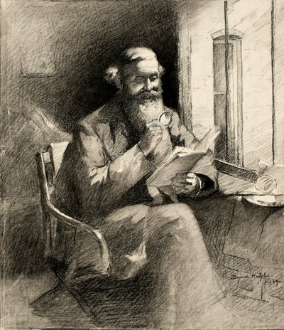 Hyvä tarina, 1889 (hiili kermanvärisellä paperilla) tekijältä Bayard Henry Tyler