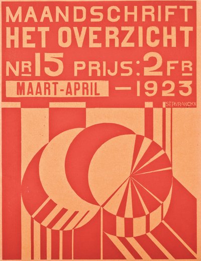 Kansi "Het Overzicht" -lehden maalis-huhtikuussa 1923, 1923 tekijältä Belgian School