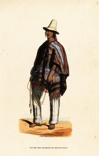 Native American gaucho Buenos-Ayresin alueelta, Argentiinasta tekijältä Belgian School