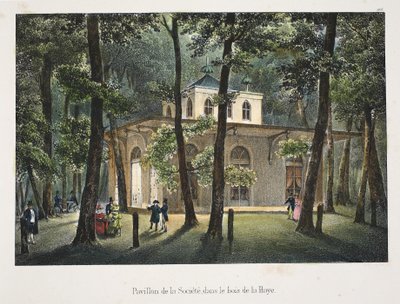 Seuran paviljonki, Haagin metsässä, n. 1895 (valokuva) tekijältä Belgian School