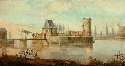Toinen takahuone takana, kokoushuone, seinämaalauksia maalaiskohtauksilla klassiseen tyyliin, luultavasti vuodelta 1810, kohtaus 6 tekijältä Belgian School