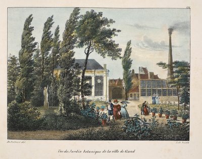 Näkymä Gentin kaupungin kasvitieteelliseen puutarhaan, n. 1895 (valokuva) tekijältä Belgian School