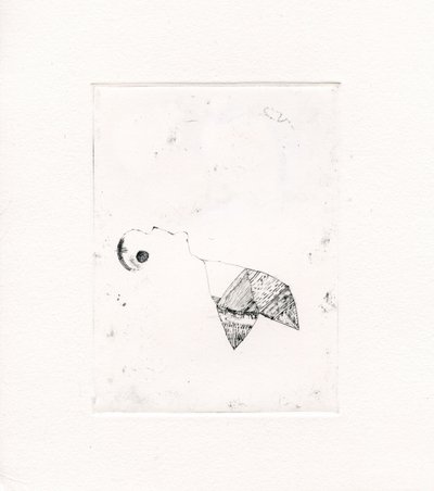Meandering Thoughts 2, 2017, (kuivakärki kankaalle) tekijältä Bella Larsson