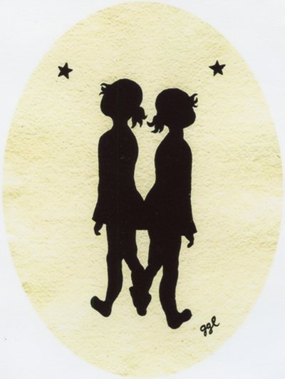 Twin Stars, 2009, muste paperille tekijältä Bella Larsson