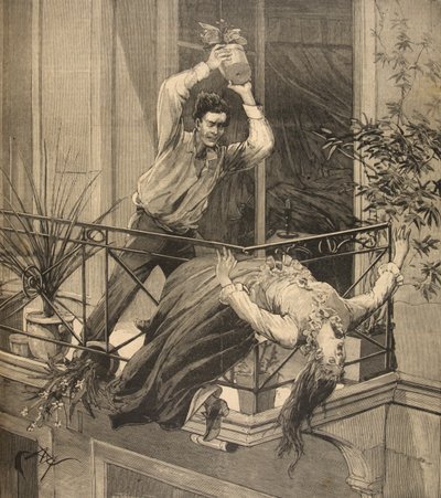 Poikansa tappama äiti Le Petit Parisienista, 20. syyskuuta 1891 tekijältä Beltrand and Clair Guyot, E. Dete
