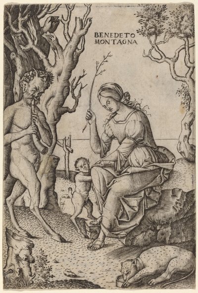 Satyr perhe tekijältä Benedetto Montagna