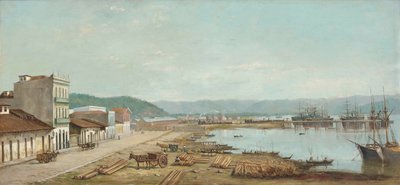 Benedito Calixto - Santosin konsulaatin satama, SP, 1887. tekijältä Benedito Calixto