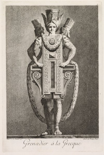 Masquerade à la Grecque: Grenadier à la Grecque, levy 3, 1771. tekijältä Benigno Bossi