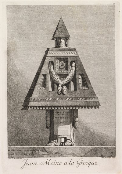 Masquerade à la Grecque: Nuori munkki à la Grecque -levy 9, 1771. tekijältä Benigno Bossi