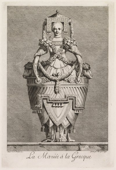 Kreikkalainen naamiainen: Kreikkalainen morsian, levy 6, 1771. tekijältä Benigno Bossi