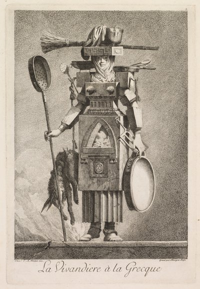 Masquerade à la Grecque: La Vivandière à la Grecque, levy 2, 1771. tekijältä Benigno Bossi