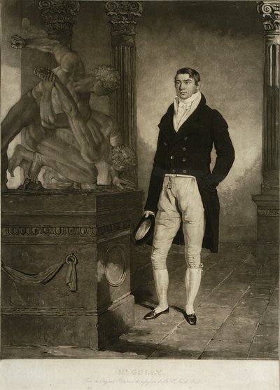 Mr Gully, kaiverrus Charles Turner (1774-1857) (mezzotint) tekijältä Benjamin (after) Marshall