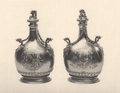Pari William III Pilgrim -pulloja, n. 1690 (hopeakullattu) tekijältä Benjamin Bradford